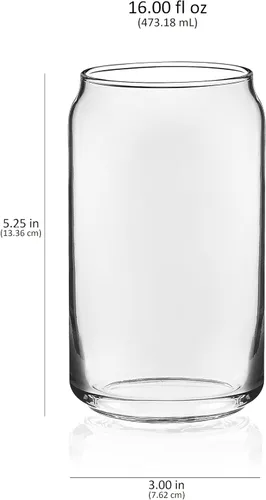 Miniatura 7 de Libbey - Vasos clásicos en forma de latas, 4 unidades, 16 onzas Clásico 4