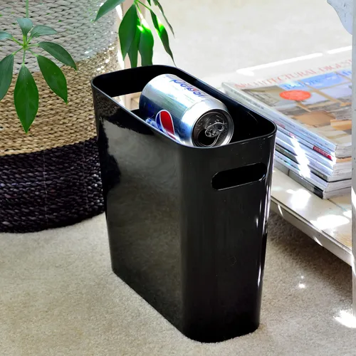 Miniatura 3 de Youngever Cubo de basura delgado de 1.5 galones, contenedor de basura de plástico, pequeño con asas para oficina en casa, sala de estar, sala