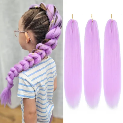 Miniatura 9 de Cabello trenzado preestirado de 26 pulgadas, 8 paquetes 1B, trenzas bohemias de ganchillo con textura Yaki suave para mujeres negras, no tóxico