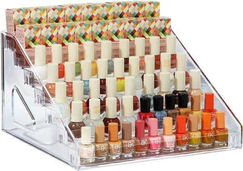 Miniatura 9 de Organizador de esmalte de uñas, 48 botellas de 4 capas, organizador de lentes de sol, estante de exhibición de acrílico, soporte para gafas, soporte