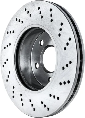 Miniatura 9 de Detroit Axle - Kit de freno delantero para Mercedes-Benz C250 C300 C230 SLK250 [sin paquete deportivo], rotores de freno de disco ranurados