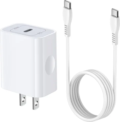 Miniatura 9 de Cargador tipo C, cargador de pared USB C de 20 W PD de carga rápida y cable de carga de teléfono Android de 6 pies, compatible con iPhone 16 15 Pro