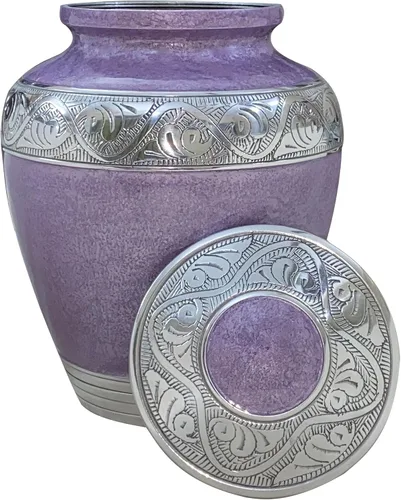 Miniatura 13 de BOLD&DIVINE Urna texturizada de esmalte perlado Urna conmemorativa texturizada de gránulo divino para cenizas humanas, funeral, entierro