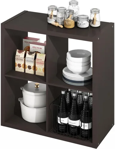 Miniatura 18 de Furinno Reed - Organizadores y almacenamiento de armario, organizador de armario de 5 niveles, estante abierto, para armario, dormitorio, sala