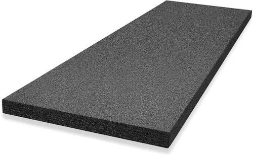 Miniatura 8 de Ramede Hoja de Espuma de Polietileno Personalizable 54 x 16 x 2 Pulgadas Almohadilla de Inserción de Espuma Negra para Estuche de Empaque de Armas