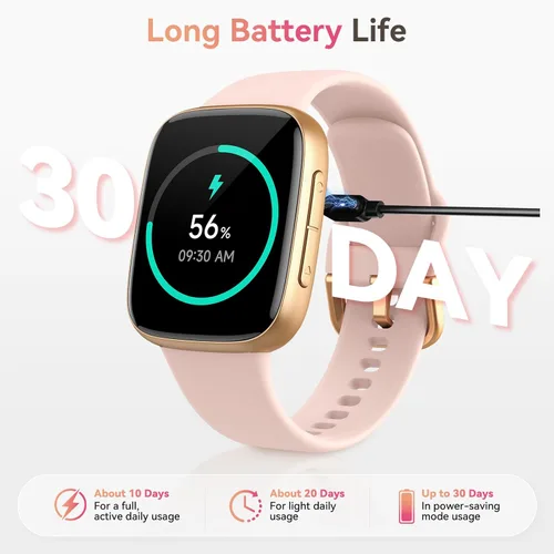 Miniatura 7 de Reloj inteligente para mujer, responder/hacer llamadas, reloj inteligente AMOLED de 1.85 pulgadas con pantalla siempre encendida para iPhone y Rosa