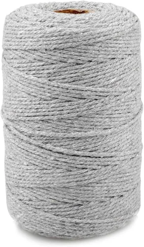 Miniatura 11 de JijAcraft Carniceros cordel de 656 pies, cuerda de algodón beige de 0.079 pulgadas para carne y salchichas, pavo, cuerda de cocina natural segura