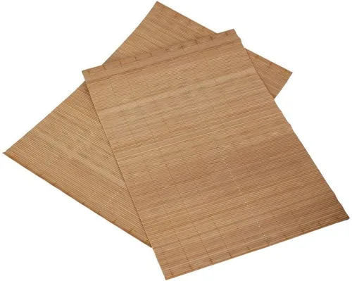 Miniatura 2 de Mantel individual para mesa de comedor, 2 piezas, resistente al calor, resistente a las manchas, antideslizante, lavable, de bambú, mantel