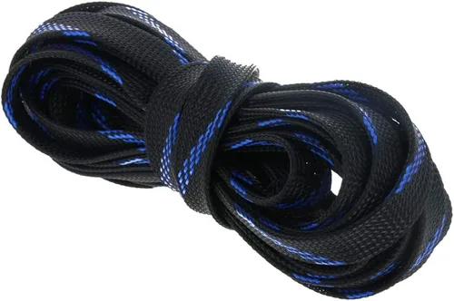 Miniatura 2 de Aicosineg Funda de cable trenzado flexible de PET de 16 pies de ancho de 0.5 pulgadas de ancho, funda de malla de alambre flexible para TV, audio