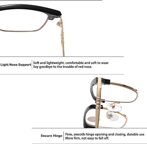 Miniatura 6 de Gafas de media montura para miope, lentes retro de metal para hombres y mujeres