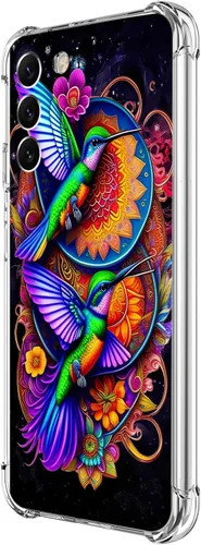 Miniatura 24 de Funda para Galaxy S23, diseño de mariposas azules, rosas, protección contra caídas, a prueba de golpes, de cuerpo completo, resistente a