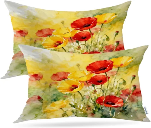 Miniatura 98 de Batmerry Black Cat Green Leaves Throw Pillow Covers, Cat Among Foliage Decorative Pillow Covers Digital Printing Blended Fabric for Couch Sofa Bed
