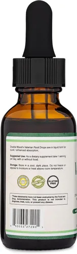 Miniatura 5 de Gotas de raíz de valeriana para dormir, extracto de tintura de raíz de valeriana orgánica de 168 mg - 1 onza líquida, 30 porciones