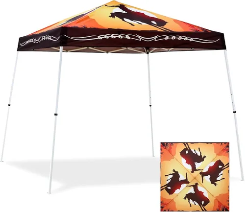 Miniatura 44 de Eagle Peak - Pérgola plegable (10.0 x 10.0 pies), patas inclinadas, de tela, para exteriores, fácil de montar, Negro