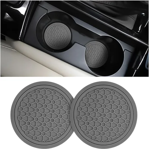Miniatura 35 de Mandark 2 piezas posavasos para portavasos de automóvil, almohadillas antideslizantes de 2.75 pulgadas para insertar en portabotellas de agua