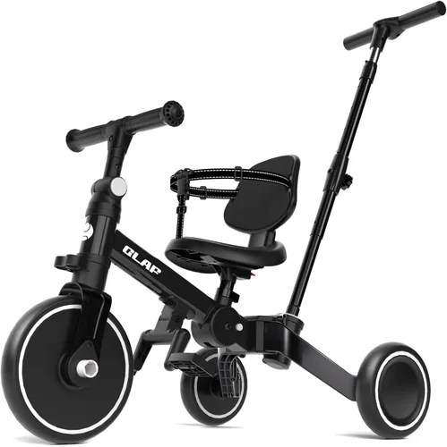 Glaf Triciclo para Niños Pequeños 1-3 Bicicleta para Niños Pequeños con Mango de Empuje 2-4 Años Bicicleta de Bebé Juguete para Niños y Niñas de 1