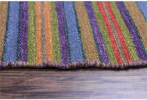 Miniatura 2 de MOTI Kilim 05 5 x 8 - Alfombra de lana tejida a mano dorada