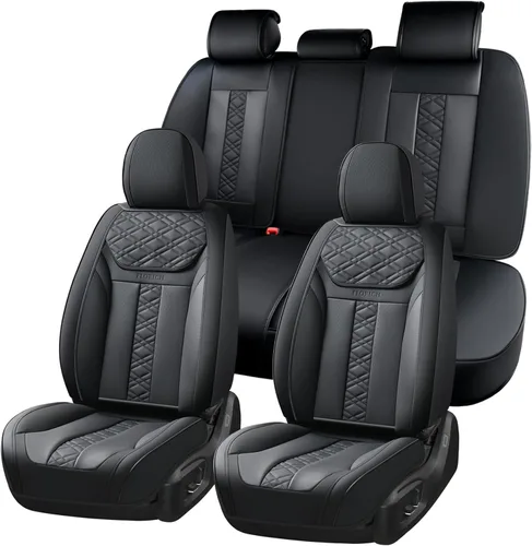 Miniatura 39 de FLORICH Fundas de asiento delantero, 2 piezas, fundas de asiento para automóviles, fundas de asiento universales de cuero de lujo, accesorios