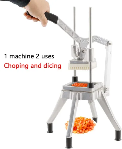 Miniatura 6 de Cortadora rápida de verduras en corte, 1/2 "+1/4 "+3/8 "hoja, S-Steel French Fry Maker Cebolla Pimienta Patata Champiñones Picador