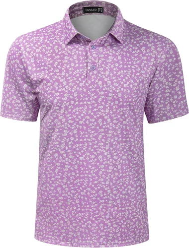 Miniatura 138 de TAPULCO Camisetas tipo polo de secado rápido para hombre, diseño de camuflaje, atléticas, ligeras, transpirables, casuales, para golf