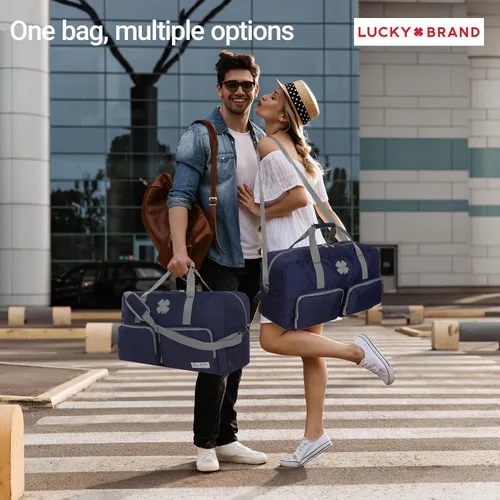 Miniatura 3 de Lucky Brand Bolso de fin de semana plegable para adultos con correa de hombro ajustable para adultos unisex, marino, Deportes