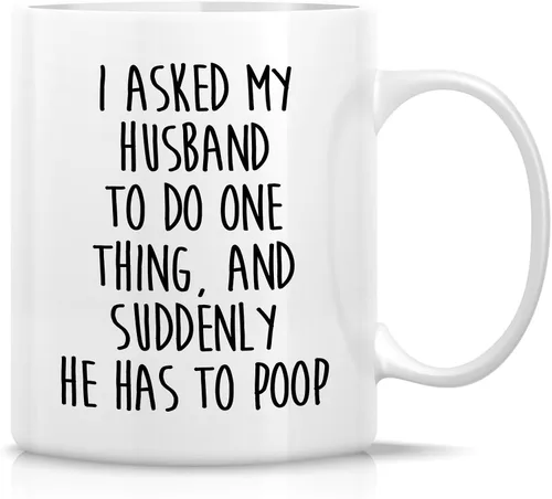Miniatura 6 de Retreez - Taza divertida con texto en inglés "Once in A While Someone Amazing Comes Along", 325 ml, tazas de café de cerámica, regalos de cumpleaños