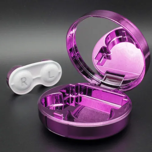 Miniatura 6 de Vastsoon Estuche para Lentes de Contacto, Lindo Kit de Aplicador de Lentes de Contacto de Tamaño de Viaje con Espejo, Herramienta Removedora
