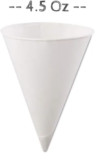 Miniatura 6 de Vasos desechables de papel blanco (paquete de 50-4.5 onzas) ecológicos, a prueba de fugas, ideales para eventos, enfriadores de agua, hidratación