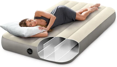 Miniatura 4 de Intex Colchón de aire estándar 64101E Dura-Beam de altura individual: Fiber-Tech, tamaño individual, altura de cama de 10 pulgadas, capacidad