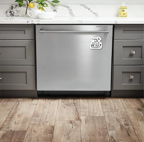 Miniatura 3 de Imán para refrigerador de 4.5 pulgadas con texto en inglés "I May be Small But I'm The Boss" (PM639)