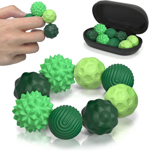 Miniatura 11 de Juguetes de Pelotas Magnéticas de Silicona Fidget, 8 Piezas con Texturas de Atracción, Pelota Sensorial Fidget con Carcasa de Silicona para Adultos