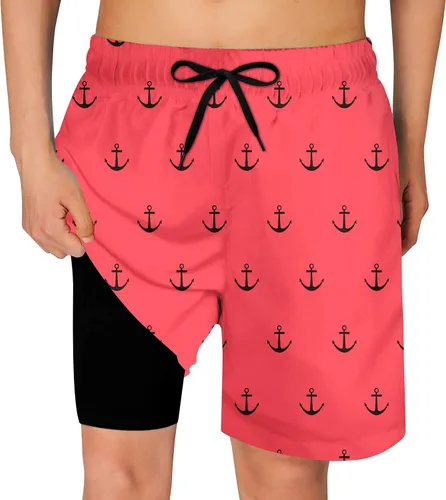 Cozople - Traje de baño para niños con forro de compresión, pantalones cortos de natación de secado rápido con forro tipo bóxer, traje de baño 2-20T