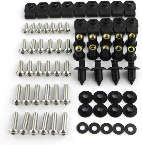 Xitomer Juego completo de pernos de carenado de acero inoxidable para 848 1098 1198 Kits de montaje Arandelas Tuercas Fijaciones Clips Ojales,