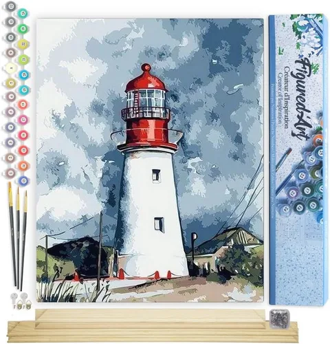 Miniatura 125 de Figured'Art - Juego de pintura por números, lienzo enrollado sin marco, para manualidades, para adultos, 16 x 20 pulgadas, jarrón de peonías