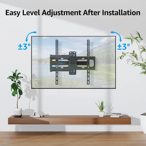 Miniatura 6 de MOUNTUP Soporte de pared para TV de movimiento completo para televisores de 26 a 55 pulgadas, soporte de pared de esquina con brazo articulado único