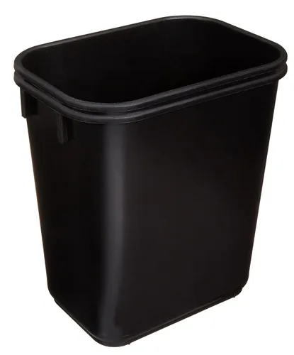 Miniatura 2 de Amazon Basics Cubo de basura pequeño, papelera rectangular para oficina comercial, 3 galones (paquete de 2), color negro