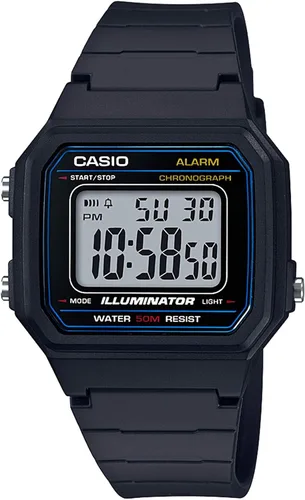 Miniatura 7 de Casio W217H Series Men’s Digital Watch 50M WR 1/100 Second Stopwatch LED Backlight Countdown Timer 100 SEC Chronograph Daily Alarm