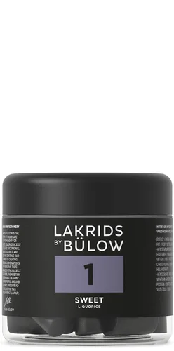 LAKRIDS BY BÜLOW - 1 - Regaliz Negro - Dulce - 5.3 oz - Regaliz Gourmet Vegano de Escandinavia - Sin Gluten y Sin Gelatina - Alternativa de Dulce