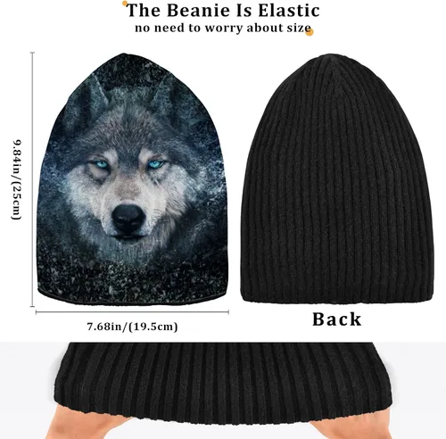 Miniatura 4 de ALAZA Gorro de invierno reversible para mujer y hombre, gorro de punto de calavera reversible