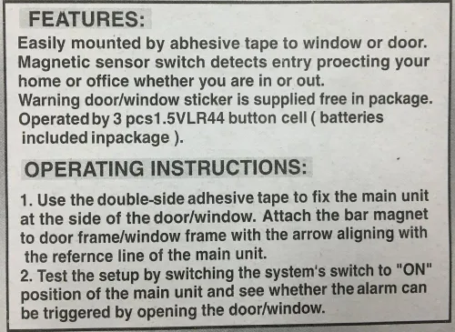 Miniatura 7 de Alarma de seguridad personal para ventana y puerta con sensor inalámbrico, 10