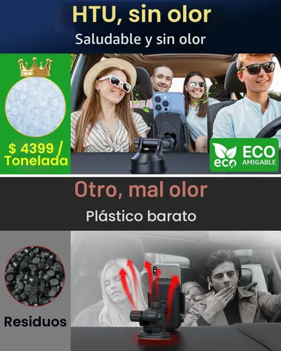 Miniatura 3 de HTU 2026 Mejorado [Verdadero Grado Militar] Soporte de Teléfono para Coche【Certificados de Seguridad y Sin Olor】Soporte de Teléfono Celular