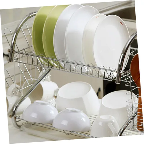 Miniatura 8 de UPKOCH Escurridor de platos para fregadero, estante seco para platos, soporte para palillos, soporte para utensilios sobre el fregadero, escurridor