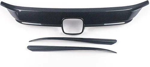 Miniatura 4 de Accesorios de coche para capó de parrilla superior delantera exterior para Honda Civic 11ª generación 2022 2023 2024 2025 2026 ABS 3 piezas
