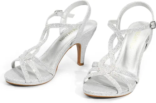 Miniatura 2 de Dream Pairs Amore - Sandalias de tacón para mujer con puntera descubierta
