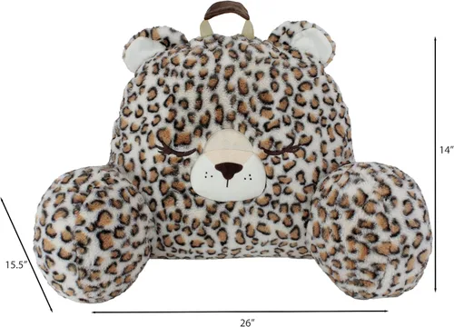 Miniatura 2 de Aterrizaje Suave Rincones de anidación Respaldo de personaje premium con asa de transporte y bolsillo trasero - Leopardo