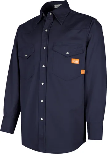 Miniatura 14 de Camisa de trabajo resistente al fuego Titicaca FR Camisa resistente al fuego para hombres de algodón 7.5oz camisa de soldadura Gris