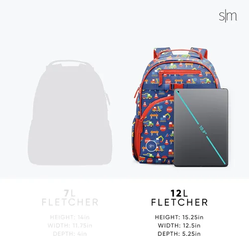 Miniatura 5 de Simple Modern Mochila para niños pequeños y niñas M Iron Man Red Snapper Niños-12l