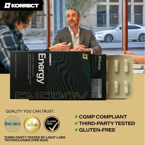 Miniatura 7 de Korrect Energy - Suplemento de paraxantina Energía limpia y apoyo de enfoque Alternativa de cafeína para claridad mental y resistencia sin