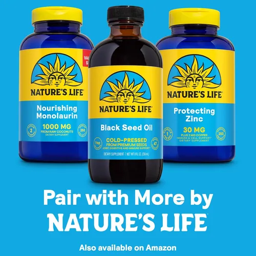 Miniatura 6 de Nature's Life Aceite de semilla negra, aceite de semilla de comino negro prensado en frío, apoyo para las articulaciones, la salud digestiva