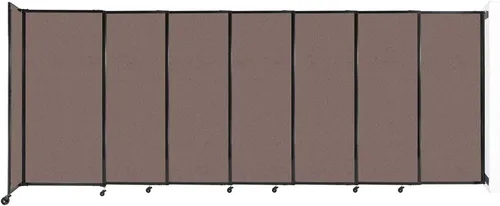 Miniatura 70 de Divisor de habitación de pared recta deslizante montado en la pared Anchos ajustables Ruedas de bloqueo Separador de habitación Paneles